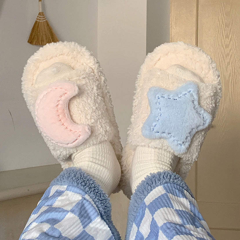 Stuffed Star Moon Fleece Slipper