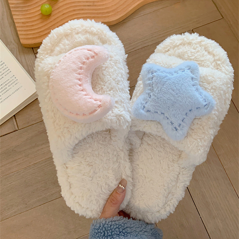 Stuffed Star Moon Fleece Slipper