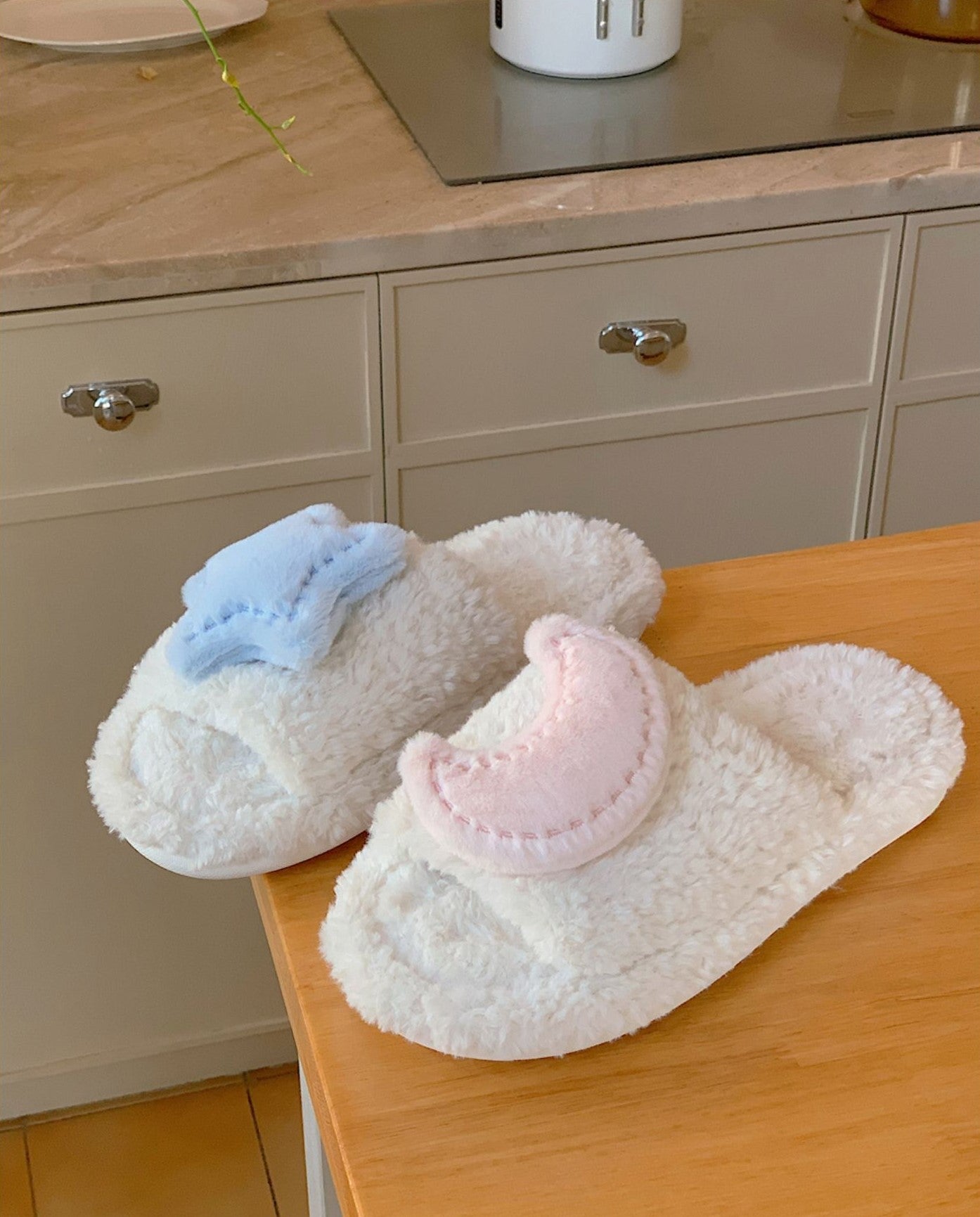 Stuffed Star Moon Fleece Slipper