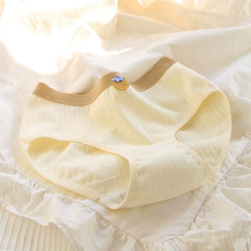 Strawberry Patch Cotton Mid Waisted Underwear