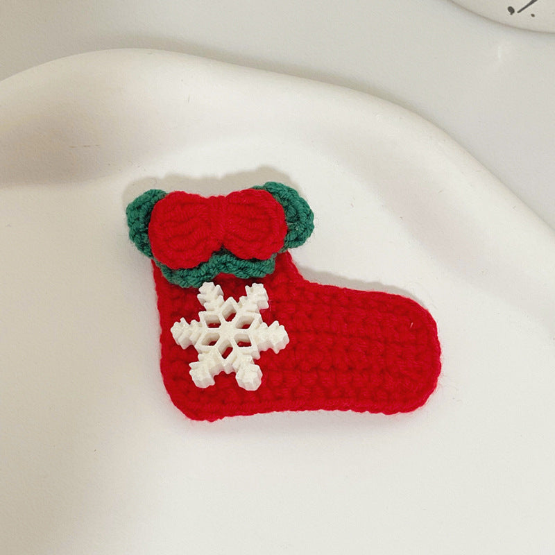 Christmas Cable Knit Hairclip