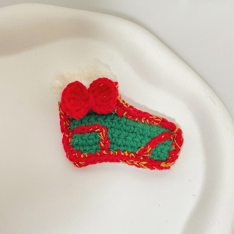 Christmas Cable Knit Hairclip
