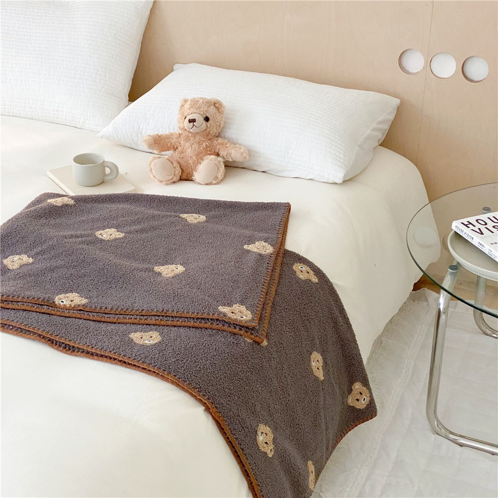 Cloud Fleece Cartoon Print Blanket