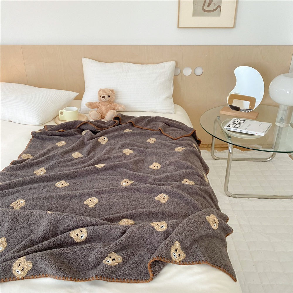 Cloud Fleece Cartoon Print Blanket