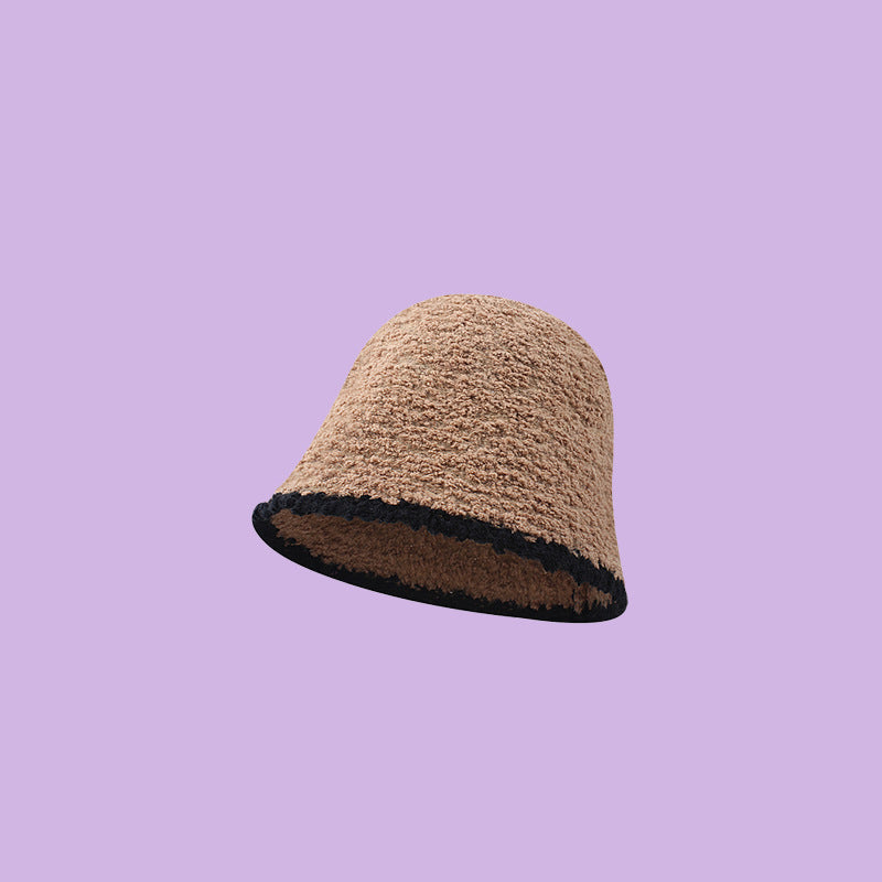 Contrast Knit Bucket Hat