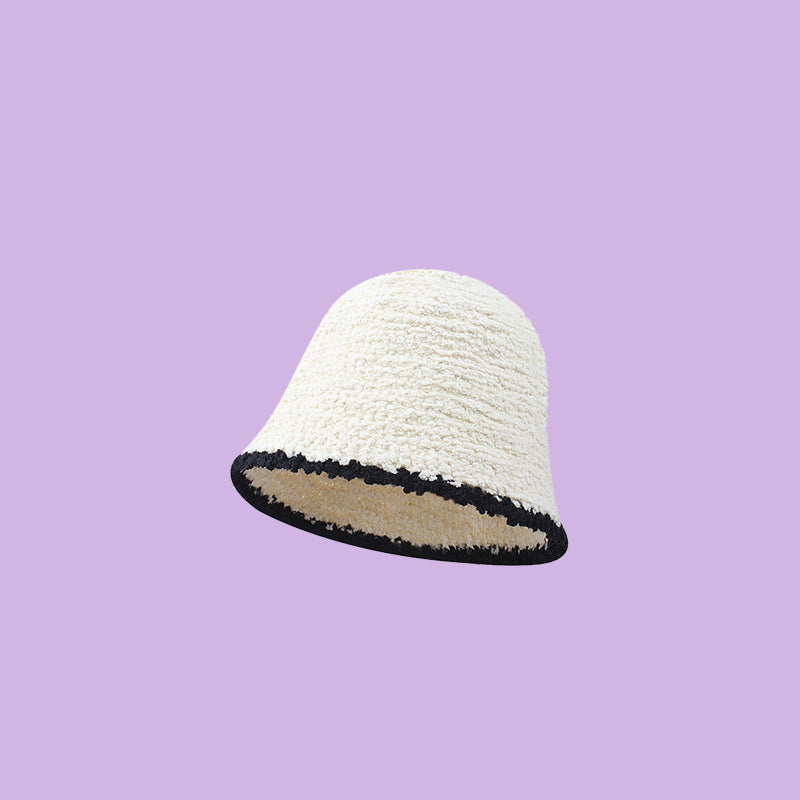 Contrast Knit Bucket Hat