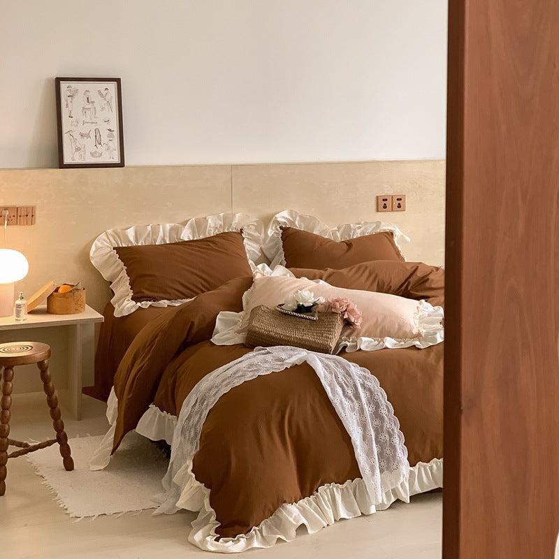 Raffle Washed Cotton 4-Piece Bedding Set