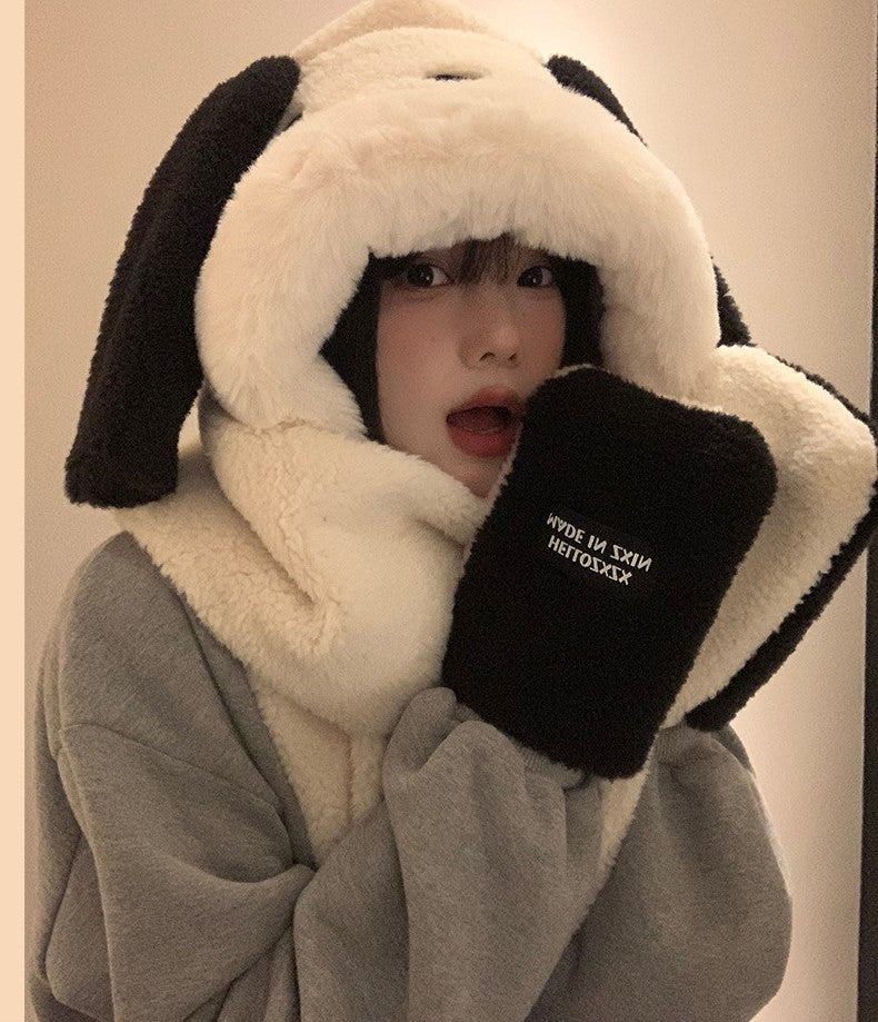 Sherpa Doggy Hat with Scarf Attached