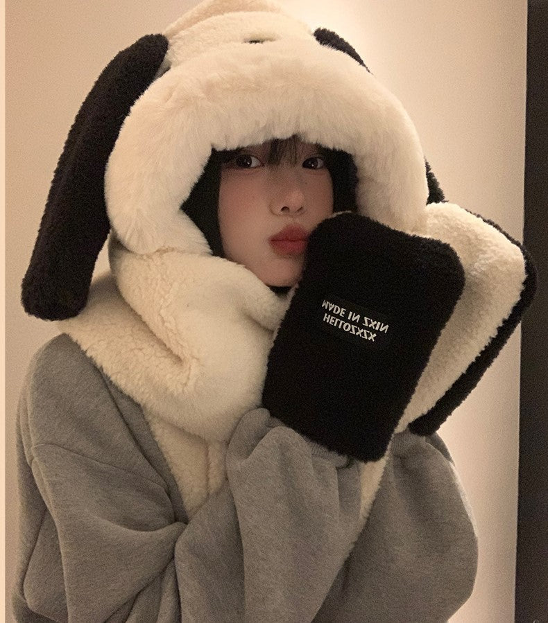 Sherpa Doggy Hat with Scarf Attached