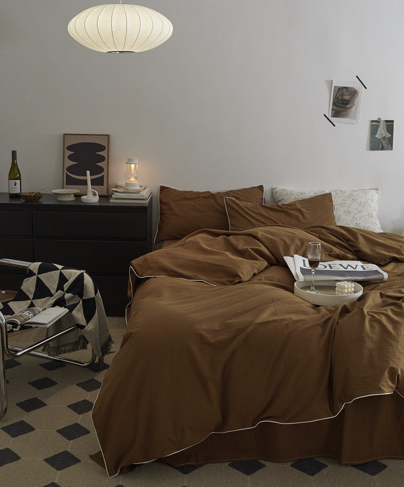 Washed Cotton 4-Piece Bedding Set