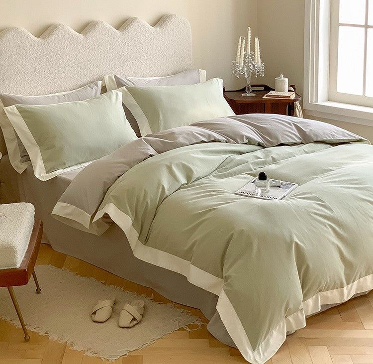 100s Brushed Cotton 4-Piece Bedding Set