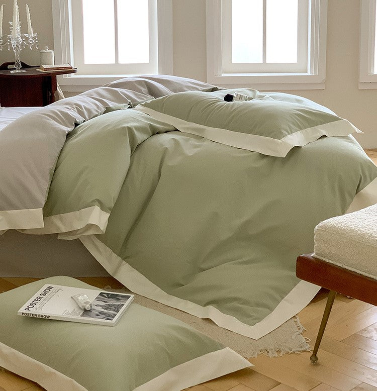 100s Brushed Cotton 4-Piece Bedding Set
