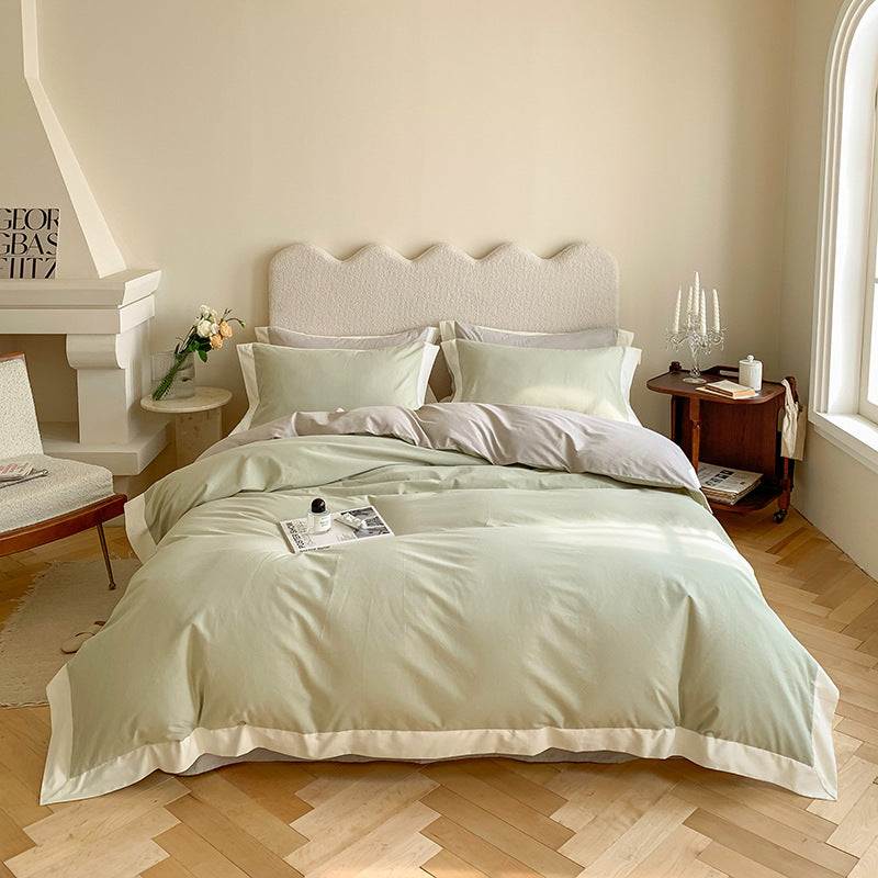 100s Brushed Cotton 4-Piece Bedding Set