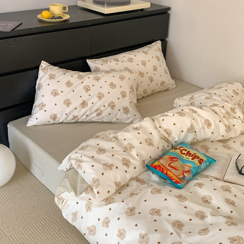 Rabbit Cotton 4-Piece Bedding Set
