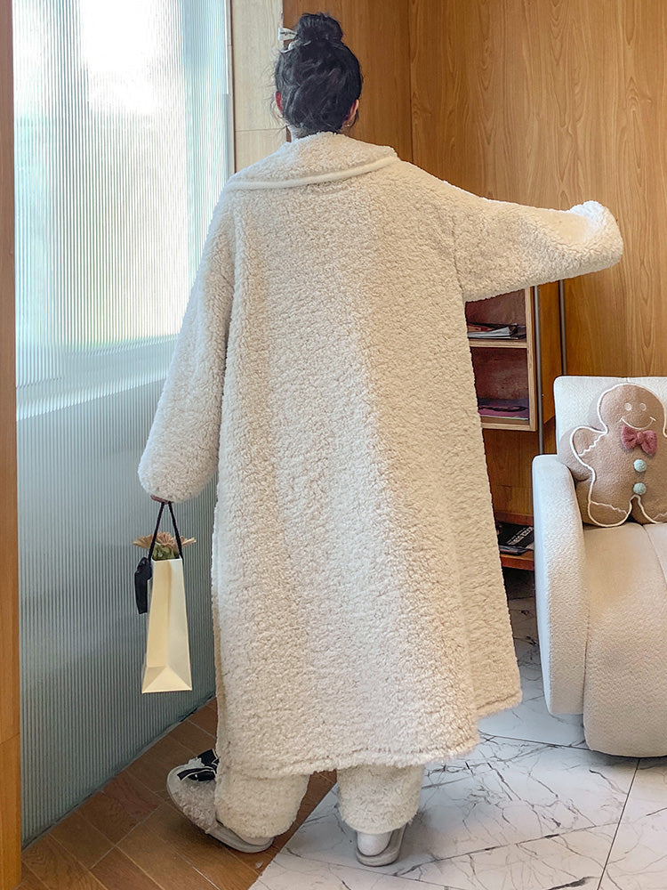 Ribbon Sherpa Fleece Pajama Set