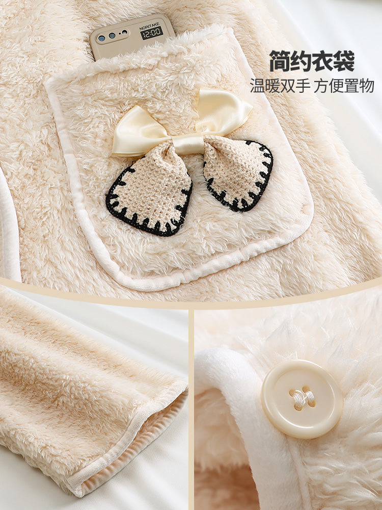 Ribbon Sherpa Fleece Pajama Set