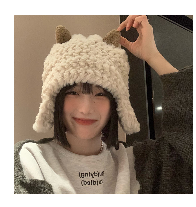 Sheep Cable Knit Beanie