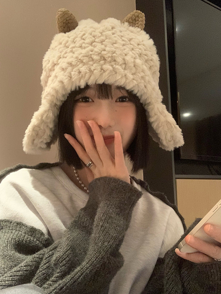 Sheep Cable Knit Beanie