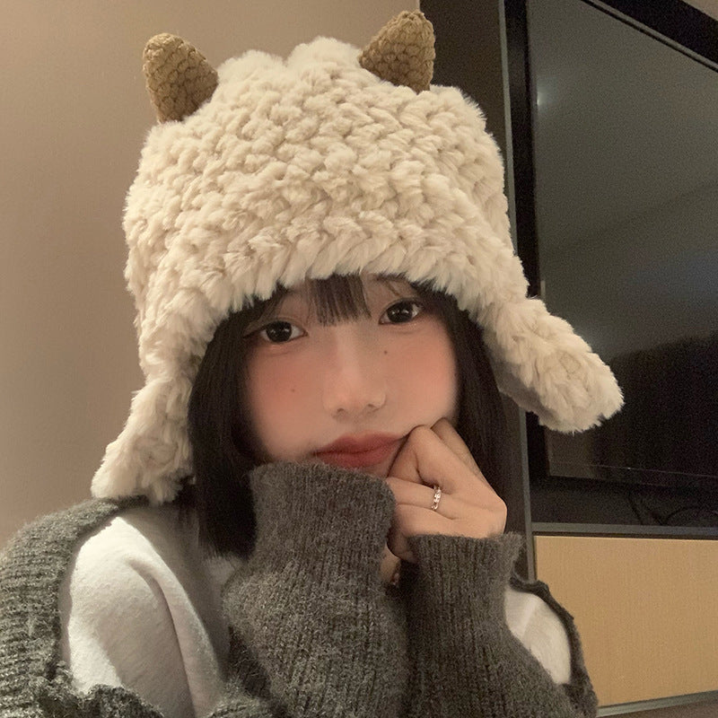 Sheep Cable Knit Beanie
