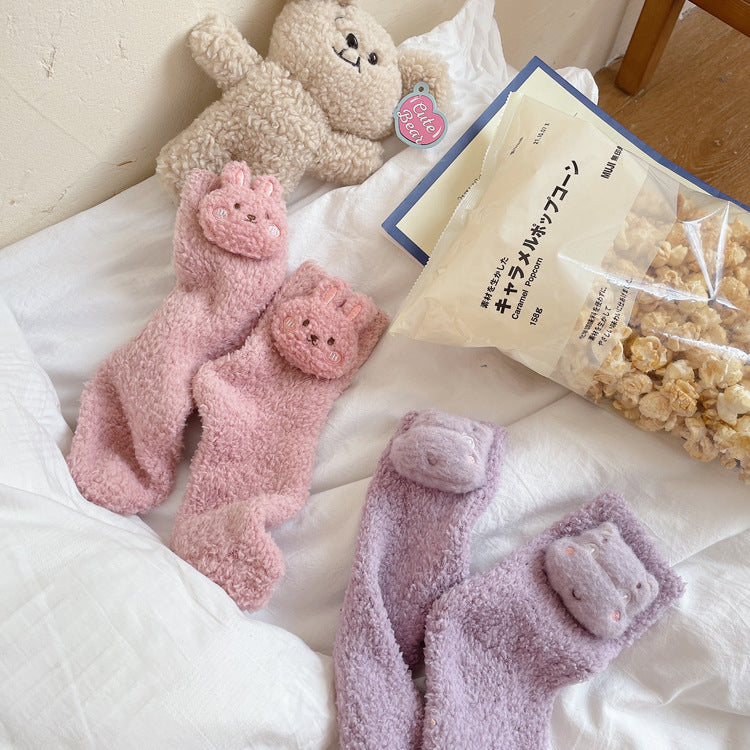 Stuffed Animals Fleece Socks