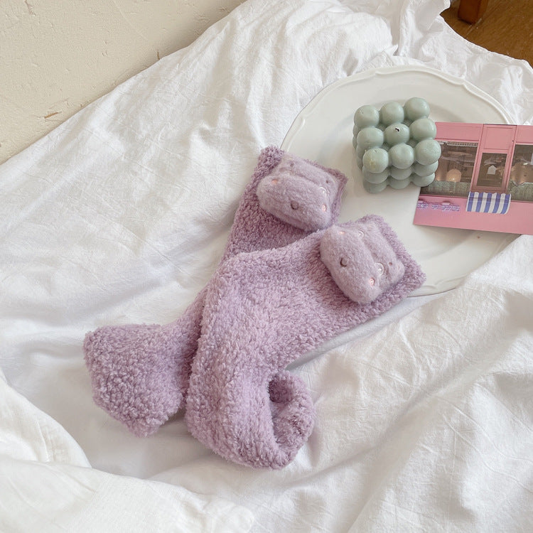 Stuffed Animals Fleece Socks