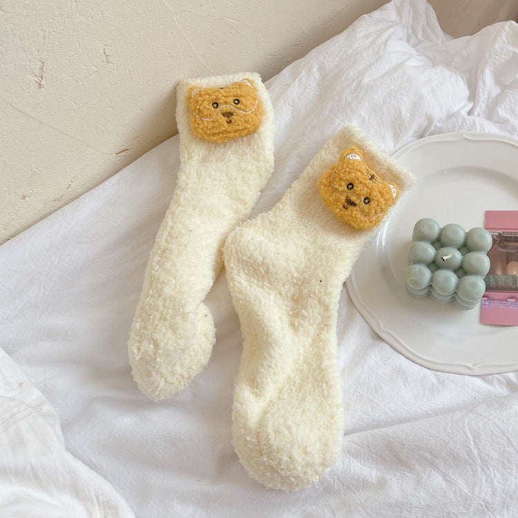 Stuffed Animals Fleece Socks