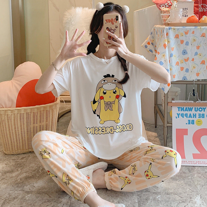 Cartoon Short Sleeve Pajama Set
