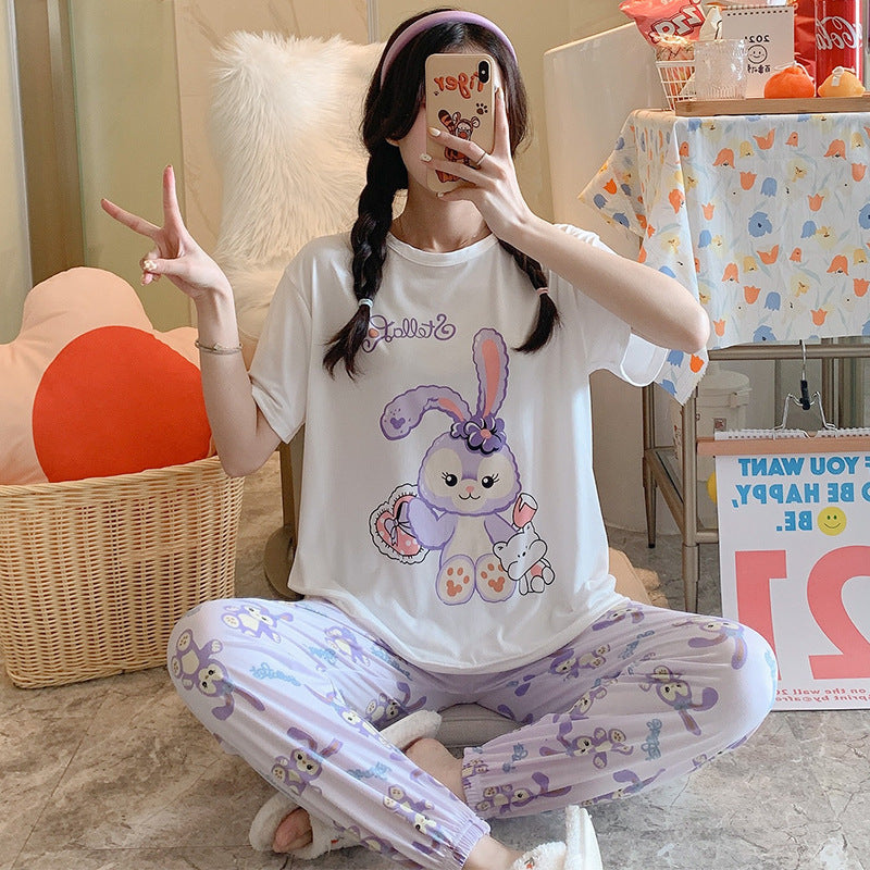 Cartoon Short Sleeve Pajama Set