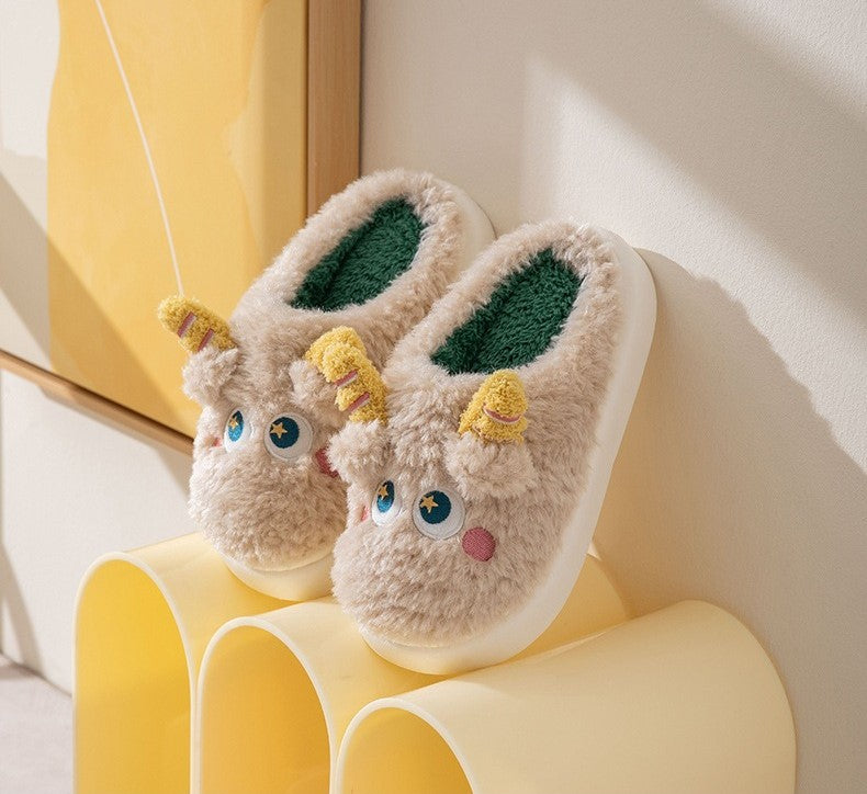 Fleece Monster Couple Slipper