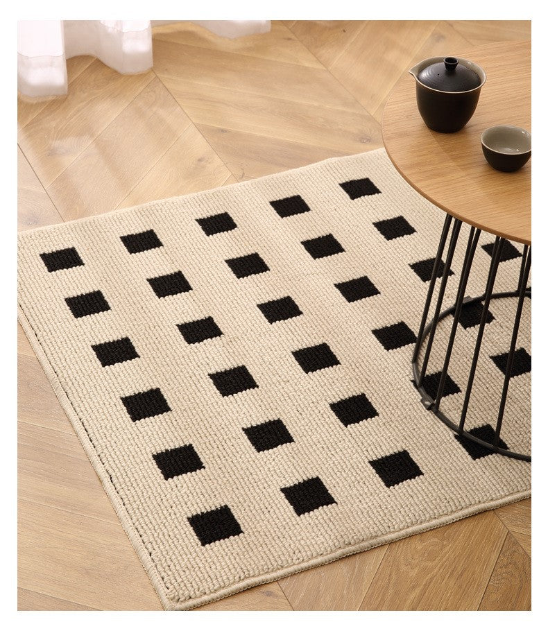 Contrast Square Woven Doormat