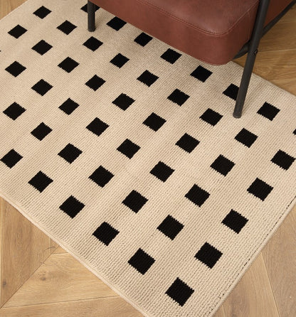 Contrast Square Woven Doormat