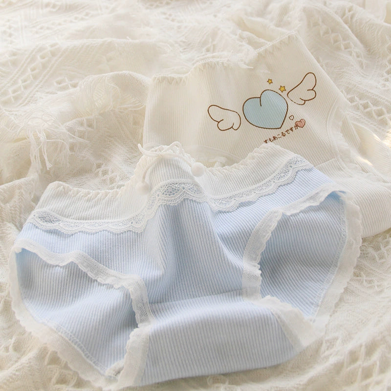 Wing Cotton Mid Waisted Underwear