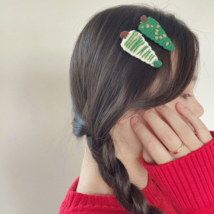 Christmas Cable Knit Hairclip