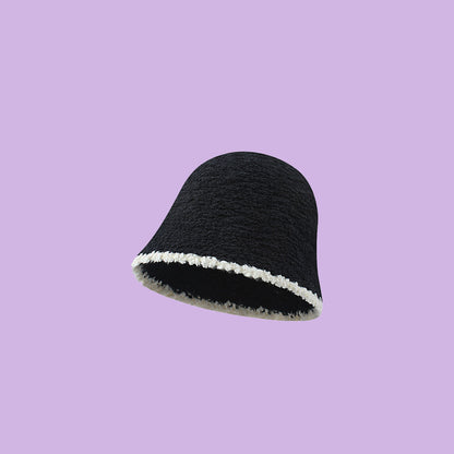 Contrast Knit Bucket Hat