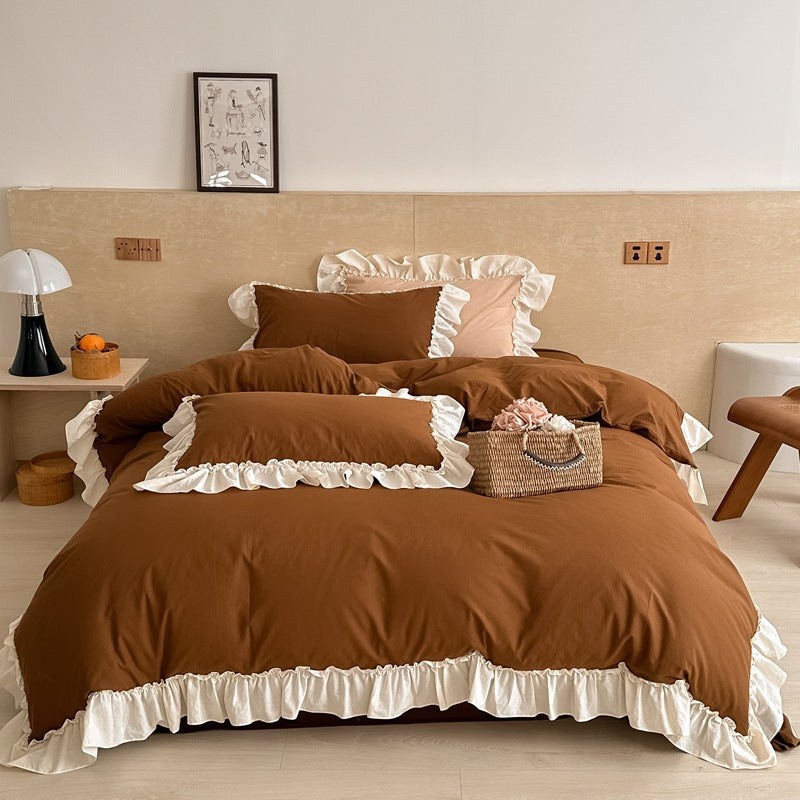 Raffle Washed Cotton 4-Piece Bedding Set