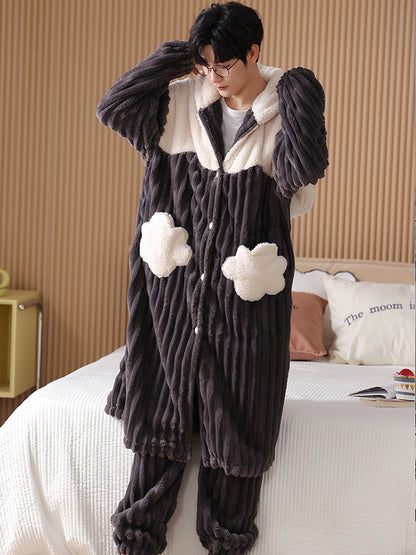 Cinnamoroll Hooded Fleece Long Pajama Set