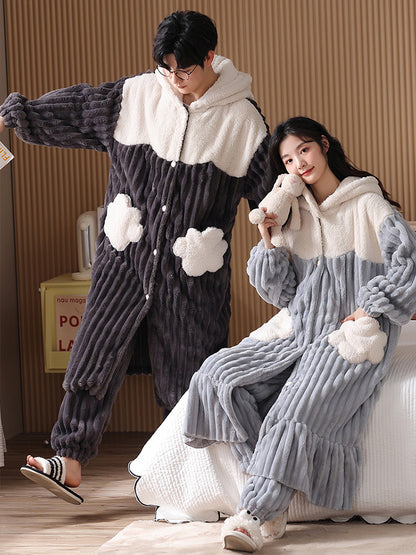 Cinnamoroll Hooded Fleece Long Pajama Set