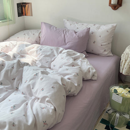 Floral Cotton 4-Piece Bedding Set