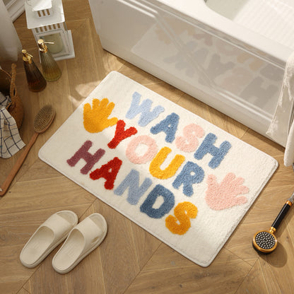 WASH YOUR HANDS Bath Mat