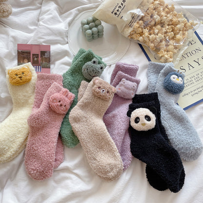 Stuffed Animals Fleece Socks