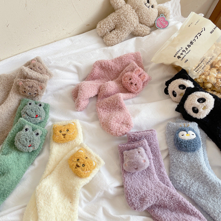 Stuffed Animals Fleece Socks