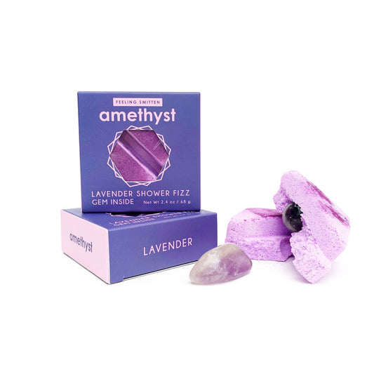 Amethyst Shower Fizz Steamer (Gem Inside) / 紫水晶宝石浴球（洗完澡就能拥有一颗小宝石哟）