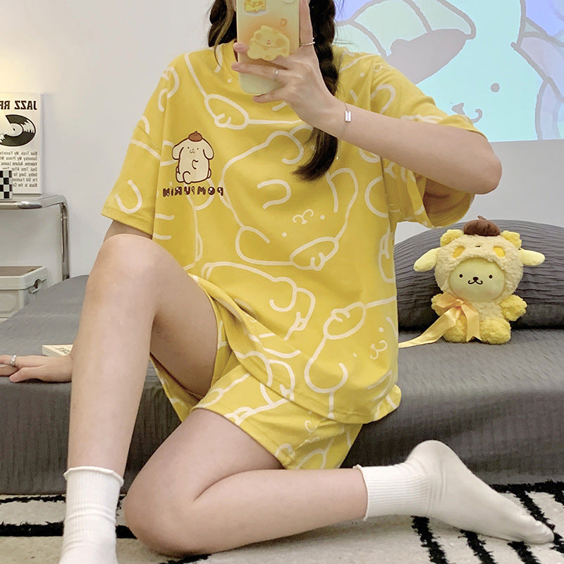 Cartoon Short Sleeve Pajama Set