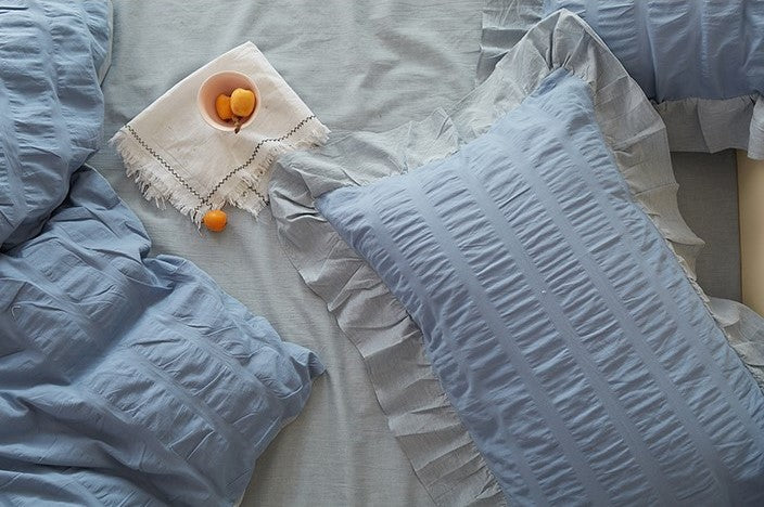 Seersucker Cotton 4-Piece Bedding Set