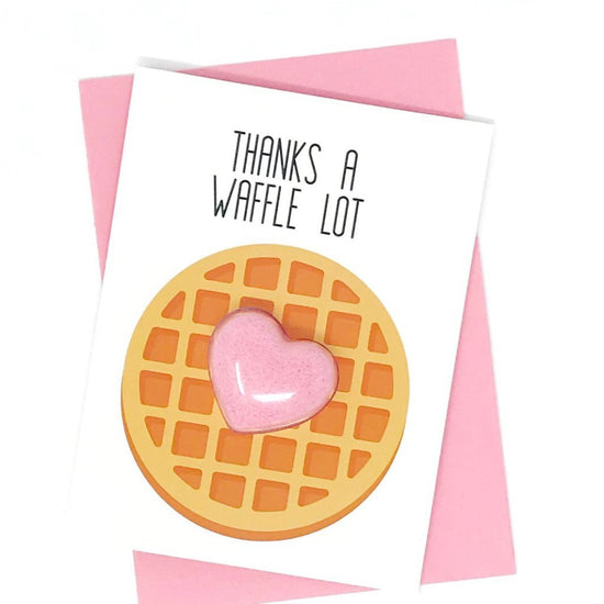 Thanks a Waffle Lot - Greeting Card Bath Bomb / 爱心华夫饼 - 贺卡浴球
