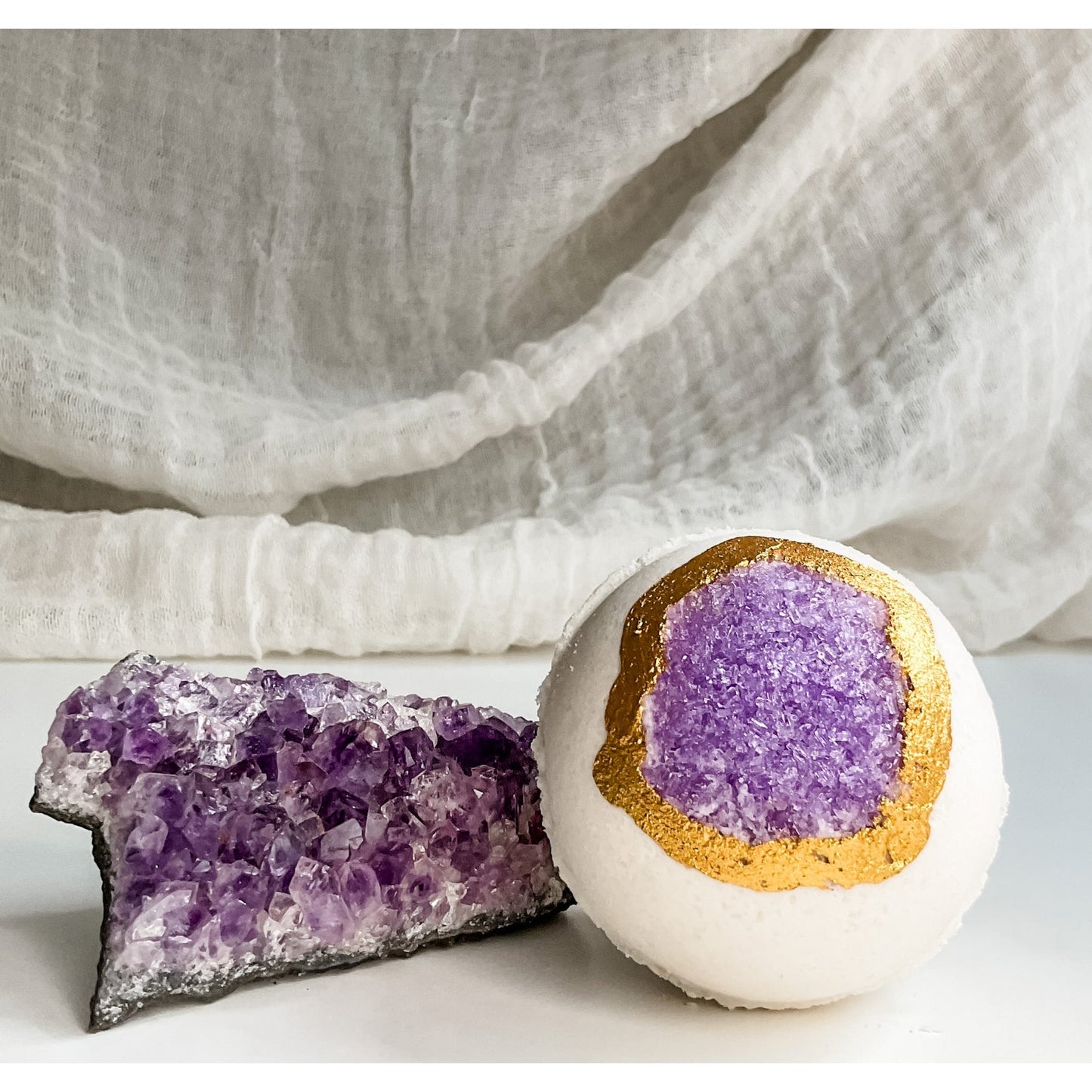 Amethyst Geode - Intuition Crystal Bath Bomb / 紫水晶浴球 - 提高睡眠质量/舒缓紧张情绪/提高记忆力