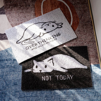 NOT TODAY Cat Doormat