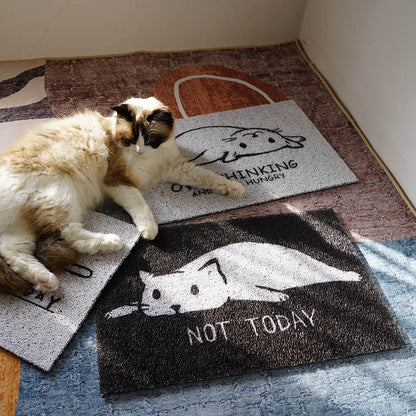 NOT TODAY Cat Doormat
