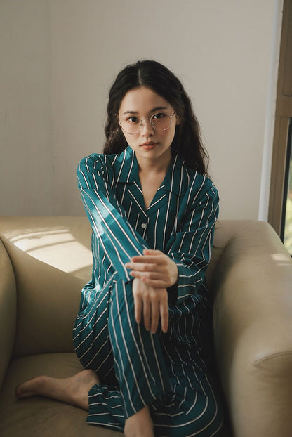 Striped Soft Long Sleeve Pajama Set