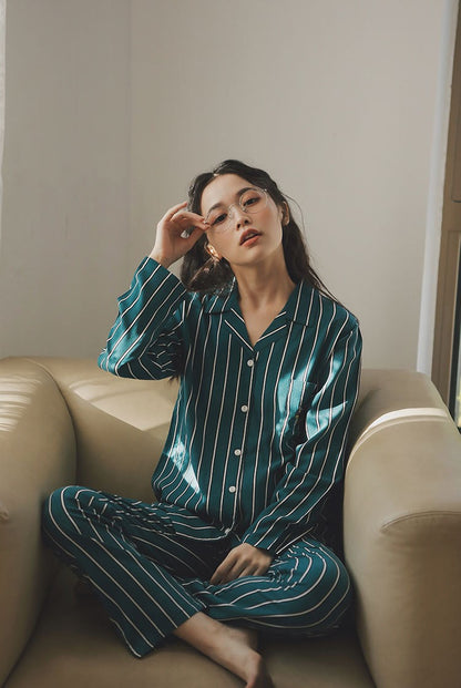 Striped Soft Long Sleeve Pajama Set